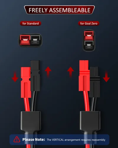Miniatura 2 de ELECTOP Conector de 45 A a terminal de anillo tórico, compatible con adaptador de puerto de anuncios, cable conector de batería de 10 AWG