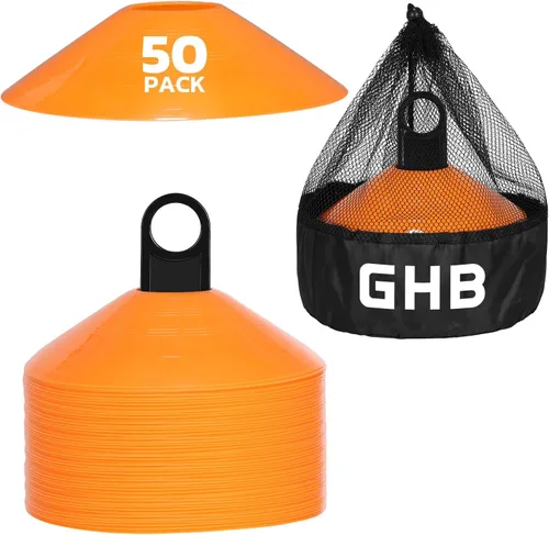 Miniatura 11 de GHB Conos de fútbol 25/50/100 paquete Discos de fútbol deportivos Conos de entrenamiento Marcadores de campo Conos de agilidad para tráfico, 25