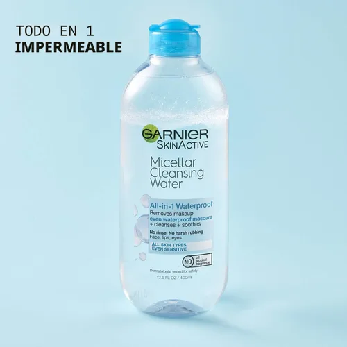 Miniatura 8 de Garnier Agua Micelar para Maquillaje a Prueba de Agua, Limpiador Facial Hidratante y Removedor de Maquillaje, Adecuado para Piel Sensible, Vegano