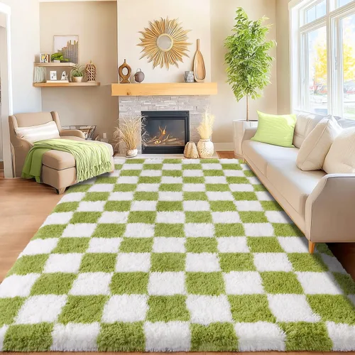 Miniatura 23 de Awaytail Alfombra Esponjosa Lavable 2x3 Pies, Pura Negra Alfombra para Silla de Escritorio Antideslizante, Alfombra Supersuave para Niños