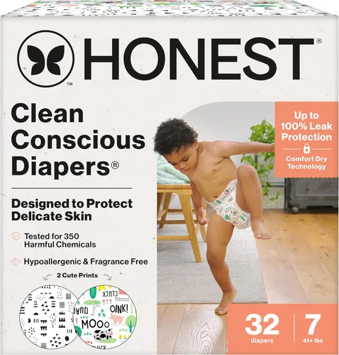 Miniatura 13 de The Honest Company Clean Conscious - Pañales para pieles delicadas, hasta un 100% a prueba de fugas, hipoalergénicos, sin fragancia, género neutro