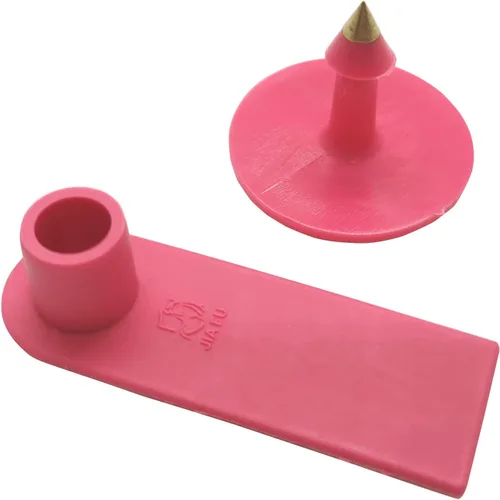 100 etiquetas de oreja en blanco de plástico para animales de ganado, para cabras, ovejas, cerdos, vacas, ganado, terneros, animales de granja,
