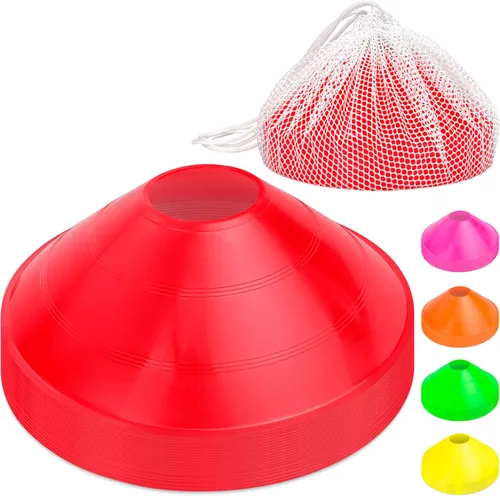 Miniatura 9 de GoSports - Conos deportivos premium para entrenamiento de agilidad y ejercicios - Paquete de 20 unidades con bolsa - Naranja, verde, rosa, amarillo