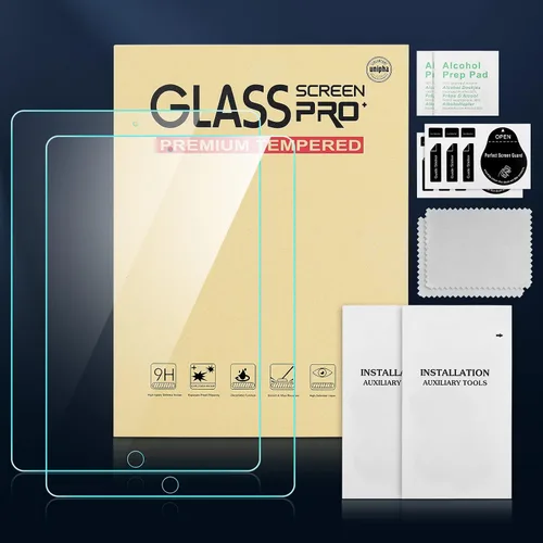 Miniatura 7 de DTTO Protector de pantalla para iPad de 6ª/5ª generación, modelo 2018/2017 de 9.7 pulgadas, protector de película de vidrio templado para iPad