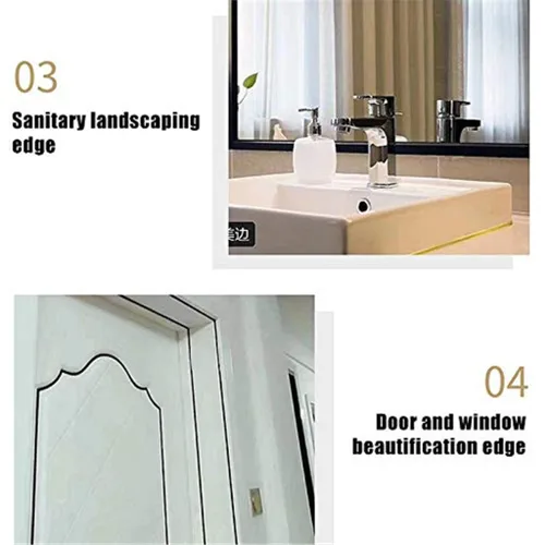 Miniatura 7 de Cinta adhesiva para azulejos de cerámica, bandas de borde de techo, línea de belleza, tiras de ajuste art deco para pisos, techos, encimeras