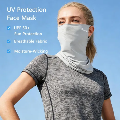 Miniatura 3 de Protección solar UV de verano para mujeres y hombres, transpirable, máscara de seda para deportes al aire libre