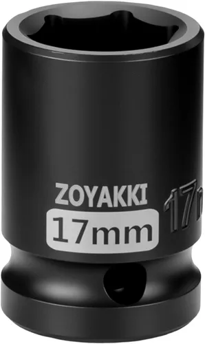 Miniatura 34 de Juego de llaves de impacto de 6 puntas de 1/2 pulgada - 1-1/2" (SAE), CR-MO, llave de eje de 1/2 pulgada de 6 puntas para fácil remoción de tuercas
