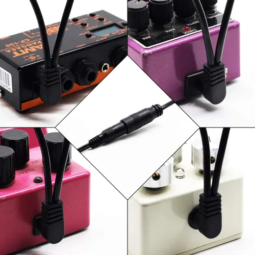 Miniatura 3 de SONICAKE Cable de cadena margarita de 5 vías de 9 V CC, enchufe de ángulo recto, cable de alimentación de cadena margarita para pedal de efectos