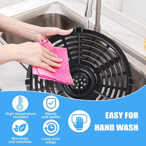 Miniatura 6 de Bandeja de repuesto para freidora de aire, bandeja de repuesto para freidora de aire de 8.7 pulgadas, 5 cuartos de galón, accesorios de repuestos