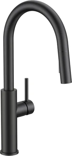 Miniatura 10 de FORIOUS Grifos de cocina con rociador extraíble, níquel cepillado de una sola manija, acero inoxidable de arco alto con placa de cubierta, grifo