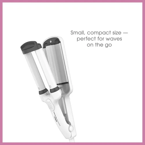 Miniatura 3 de Conair Travel Smart - Rizador de pelo portátil con triple barril de cerámica en blanco