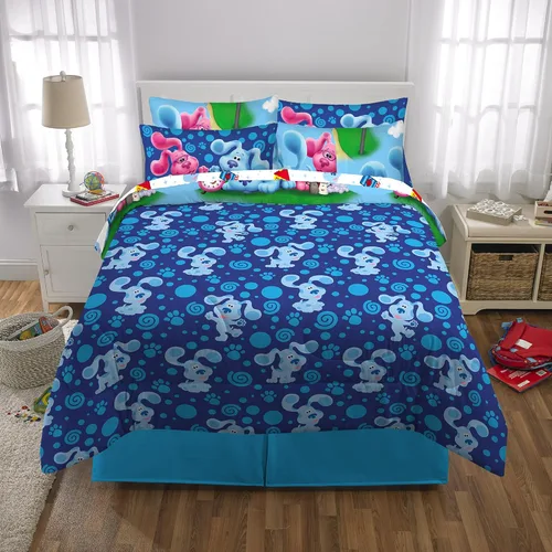 Miniatura 6 de Franco - Juego de edredón y sábanas supersuaves con funda, para niños, 7 piezas, tamaño matrimonial, Las pistas de Blue