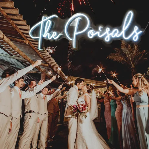 Letreros LED de neón personalizados para decoración de pared de bodas, fiestas de cumpleaños, eventos, letras personalizadas, para bares, salones,