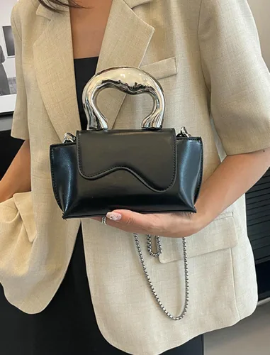Miniatura 3 de Bolso pequeño de color plateado, bolsos cruzados, bolsos de noche Y2K, bolso de mano para mujer, bolsos de hombro, bolsa de mano para mujer 2024