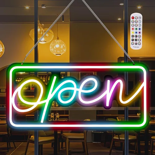 Miniatura 8 de Letrero de neón de café con luces LED para negocios, regulable, 5 V, alimentado por USB, para decoración de pared, letrero de luz LED para club