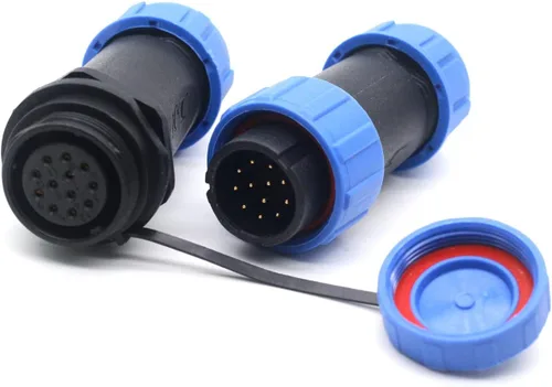 Miniatura 4 de SP21 2Pin ~ 12Pin IP67 Conector de cable impermeable, conector de montaje en panel, conector de cable de aviación (5 pines)