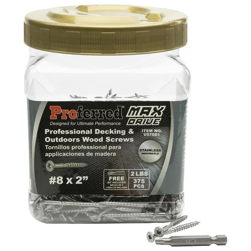 Miniatura 18 de Tornillos de madera profesionales para terrazas y exteriores, revestimiento SKT® de bronce - Spray de sal de 1500 horas, #8 X 2, 6 lóbulos 20