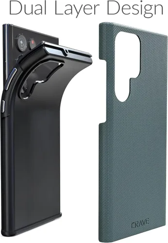 Miniatura 4 de Crave Dual Guard para Samsung Galaxy S22 Ultra, Verde bosque, Funda para teléfono celular, Protección a prueba de golpes, Doble capa, TPU/PC