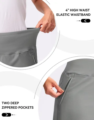 Miniatura 2 de G Gradual Falda de tenis de cintura alta, falda de golf, bolsillos con cremallera, falda pantalón atlética para mujer, para correr, entrenamiento