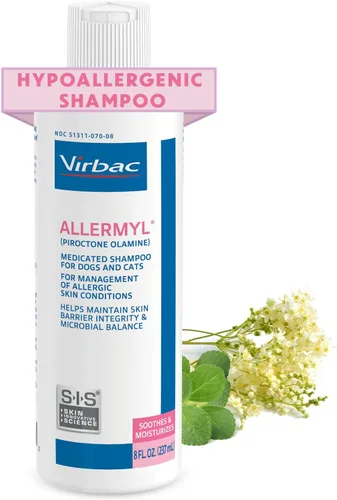 Miniatura 5 de Allermyl Piroctone Olamine Champú Medicado para Mascotas - Champú Hipoalergénico para Perros y Gatos, Champú Calmante e Hidratante para Perros