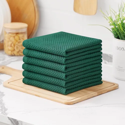 Miniatura 125 de Kitinjoy - Paños de cocina de 100 % algodón, tela de tejido gofrado, paño de limpieza ultrasuave, absorbente y de secado rápido. Beige