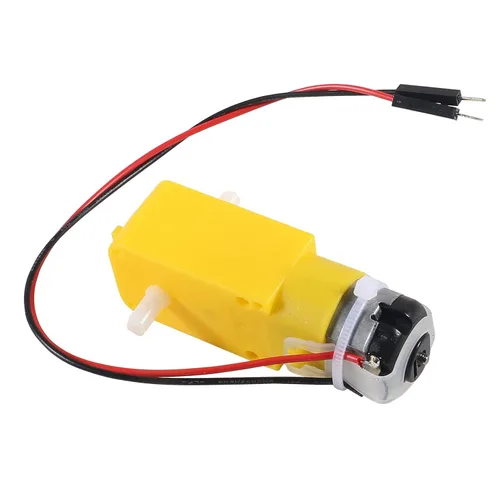 Miniatura 4 de ACEIRMC 8 unids TT DC Motor de caja de cambios de doble eje 3-6V Motor de engranajes 200RPM Ratio 1:48 Motor de eje con cable de 0.100 in