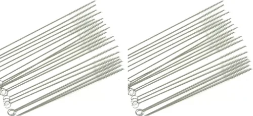 Miniatura 5 de Honbay Cepillos limpiadores de pajillas, mango de acero inoxidable con cerdas de nailon, limpiador de tubos delgados de nailon, paquete de 20