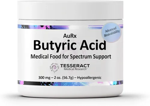 AuRx Autism Spectrum Medical Food Powder para apoyar la salud intestinal, suplemento de ácido butírico estabilizado en un polvo sabroso para niños