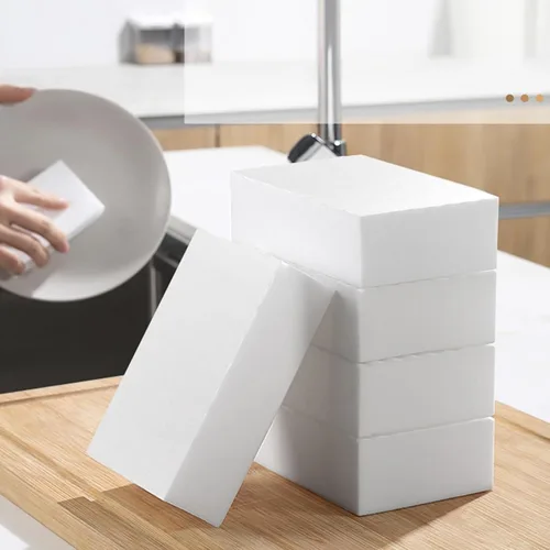 Miniatura 3 de Paquete de 100 esponjas de borrador – Extra gruesas, de larga duración, esponjas de melamina premium a granel – Almohadillas de limpieza de espuma