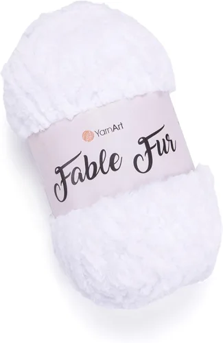 Yarnart Fable Fur Hilo (100gr), Hilo de Pestañas Sintético Suave Grueso Esponjoso Falso Difuso para Ropa de Ganchillo Tejido de Punto Súper