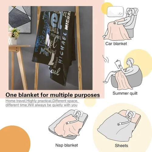 Miniatura 6 de Manta personalizada con nombre para niños, niñas, niños, adultos, hombres y mujeres, mantas personalizadas con nombre, regalos personalizados