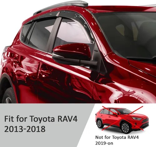 Miniatura 5 de Voron Glass - Protectores de lluvia con cinta adhesiva extra duraderos para Toyota RAV4 2013-2018, deflectores de ventana, viseras de ventilación, 6
