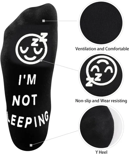 Miniatura 5 de Leotruny I'm Not Sleeping I'm Just Resting My Eyes - Calcetines divertidos novedosos regalos de cumpleaños para hombres, mujeres, papá, novio