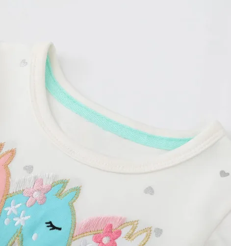 Miniatura 2 de Vestido de tul de verano para niña pequeña, lindo patrón de dibujos animados, vestido de algodón con lentejuelas a rayas para uso diario para bebé