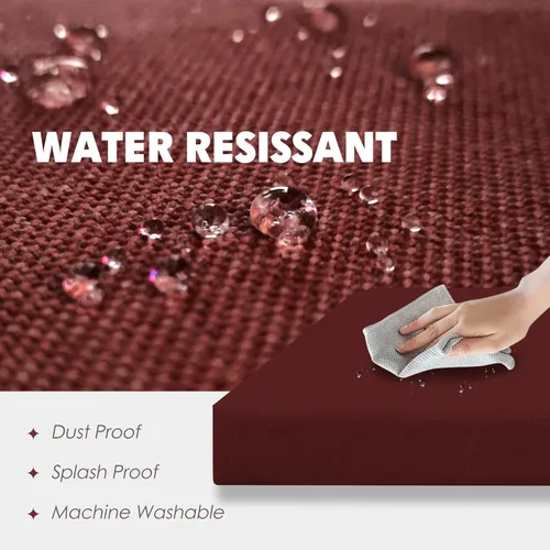 Miniatura 5 de NICESOUL® 14 fundas de cojín de repuesto para patio al aire libre, de 28 x 28 x 4 pulgadas, resistente al agua, con cremallera, fundas de cojín