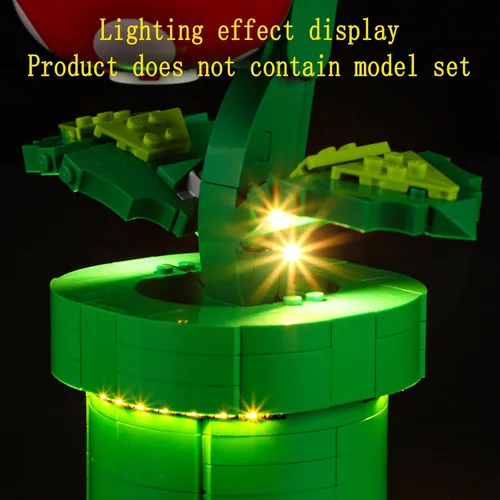 Miniatura 8 de GEAMENT Kit de luz LED compatible con Lego Super Mario Piranha Plant 71426 (juego de modelos no incluidos)
