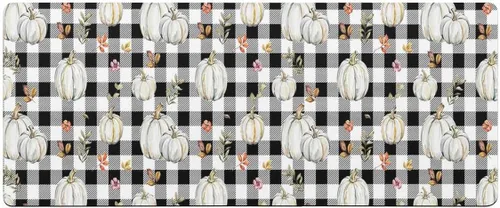 Miniatura 7 de Tapete de baño de calabaza a cuadros para bañera, antideslizante, de secado rápido y absorbente, de tierra de diatomeas, para fregadero de cocina