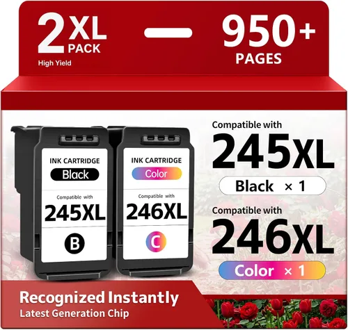 Paquete combinado de repuesto 245XL 246XL para cartuchos de tinta Canon 245XL 246XL PG-245XL CL-246XL para Pixma MG2522 MG2500 MX490 MX492 TR4522