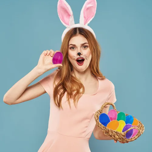 Miniatura 6 de The Dreidel Company - Huevos de Pascua de plástico rellenables a granel, colores surtido; perfectos para caza de huevos de Pascua, huevos