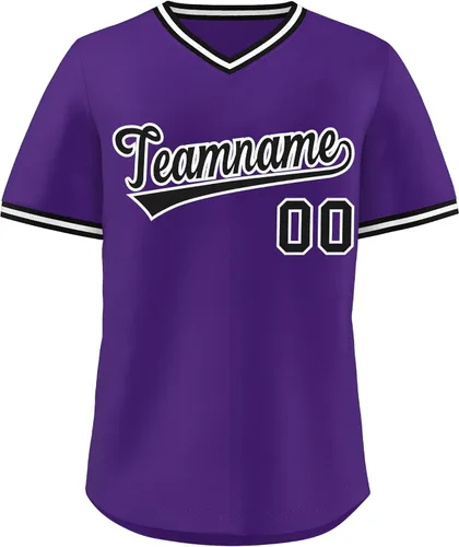 Miniatura 42 de KXK - Camiseta de béisbol personalizada con nombre y número cosidos, estilo Hip Hop, con cuello en V, atlética, para hombres, mujeres y jóvenes