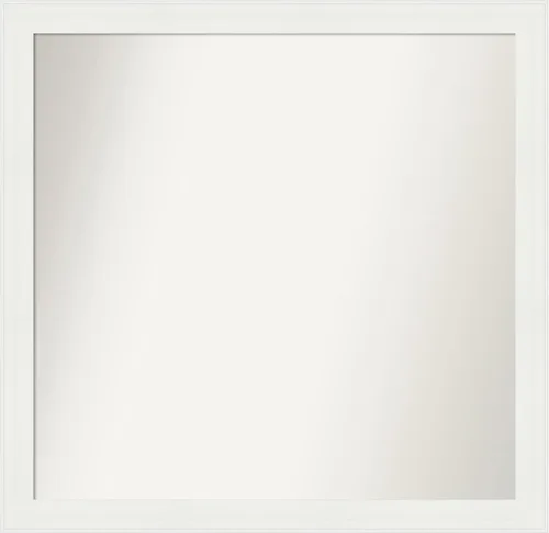 Miniatura 322 de Amanti Art Espejo de baño blanco para sobre el fregadero, 24 x 24 pulgadas, hecho a medida, espejo de tocador cuadrado blanco estrecho, marco