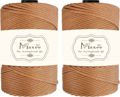 Miniatura 102 de Cordón de macramé de poliéster de alta calidad de 0.118 in × 218 yardas, 0.118 in, 100% polipropileno, ideal para ganchillo, ganchos de pared