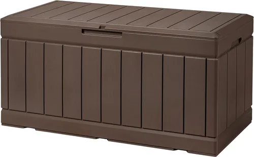 Miniatura 32 de Devoko 29 Gallon Waterproof Outdoor Storage Box Resin Deck Box Lockable and UV Resistant for Patio Furniture, Garden Tools (Black, 29 Gallon)