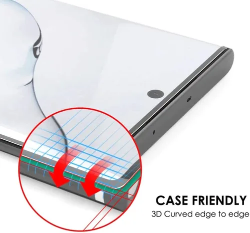 Miniatura 6 de Protector de pantalla de vidrio templado para Galaxy Note 10 Plus, juego de 3 unidades, reparación de arañazos, compatible con identificación