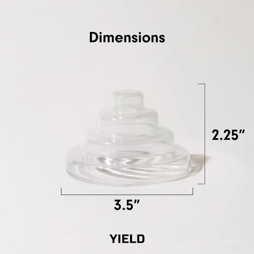 Miniatura 2 de Yield Meso - Soporte para incienso de vidrio transparente de alta calidad, ideal para aromaterapia, meditación, yoga, pieza ornamental