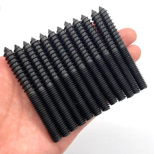 Miniatura 6 de Paquete de 12 unidades de pernos de gancho de 5/16-18 x 3 pulgadas negros