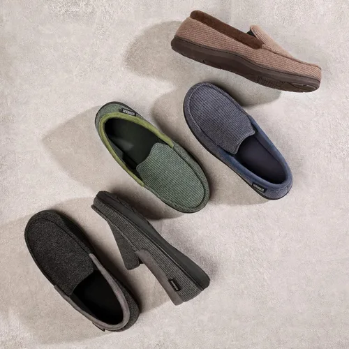 Miniatura 7 de ULTRAIDEAS Pantuflas Carver para hombre, mocasín, zapatos de casa con espuma viscoelástica