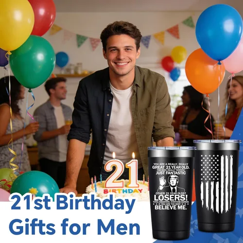 Miniatura 2 de Regalos de cumpleaños número 21 para él, ideas de regalos de cumpleaños número 21, grandes decoraciones de cumpleaños de 21 años para él, hombres