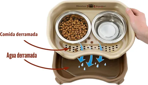 Miniatura 3 de Neater Feeder Express - Cuencos para perros a prueba de desorden, elevados para razas pequeñas de menos de 15 libras, fabricados en EE. UU., Soporte