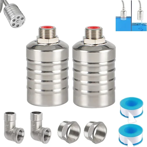 Miniatura 7 de Válvula de control automático de nivel de agua con flotador, válvula de bola de flotador de 12,7 mm y 19 mm con llenado automático y apagado